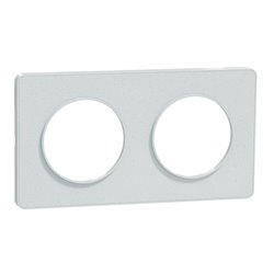 Lot de 10 plaques de finition Odace Touch S510804 Blanc recyclé 2 postes