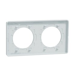 Lot de 10 plaques de finition Odace Touch S510804 Blanc recyclé 2 postes