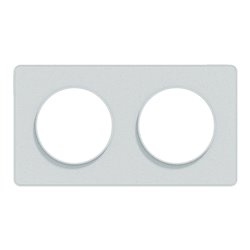 Lot de 10 plaques de finition Odace Touch S510804 Blanc recyclé 2 postes