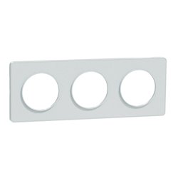 Lot de 5 plaques de finition Odace Touch S510806 Blanc recyclé 3 postes