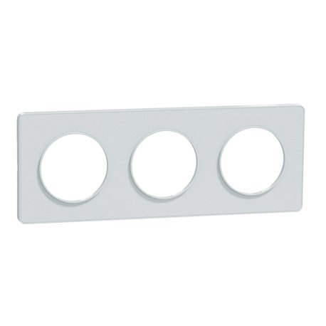 Lot de 5 plaques de finition Odace Touch S510806 Blanc recyclé 3 postes Lot de 5 plaques de finition Odace Touch S510806 Blanc recyclé 3 postes