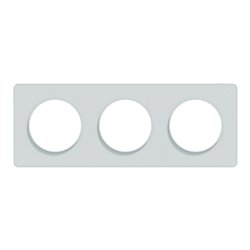 Lot de 5 plaques de finition Odace Touch S510806 Blanc recyclé 3 postes