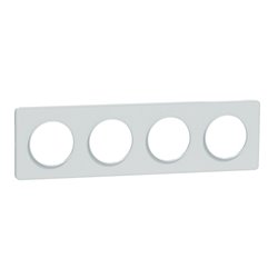 Lot de 5 plaques de finition Odace Touch S510808 Blanc recyclé 4 postes