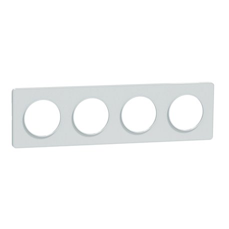 Lot de 5 plaques de finition Odace Touch S510808 Blanc recyclé 4 postes Lot de 5 plaques de finition Odace Touch S510808 Blanc recyclé 4 postes