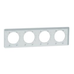 Lot de 5 plaques de finition Odace Touch S510808 Blanc recyclé 4 postes