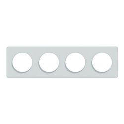 Lot de 5 plaques de finition Odace Touch S510808 Blanc recyclé 4 postes