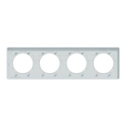 Lot de 5 plaques de finition Odace Touch S510808 Blanc recyclé 4 postes