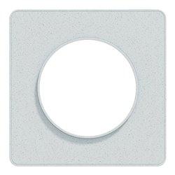 Lot de 9 plaques de finition Odace Touch S510802 Blanc recyclé 1 poste