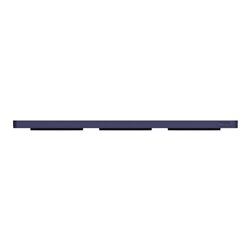 Plaque de finition Odace Touch S550806KY Kvadrat en tissus Ocre et liseré bleu cobalt 3 postes