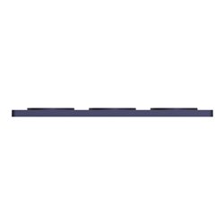 Plaque de finition Odace Touch S550806KY Kvadrat en tissus Ocre et liseré bleu cobalt 3 postes