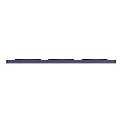 Plaque de finition Odace Touch S550806KC Kvadrat en tissus Roi et liseré bleu cobalt  3 postes