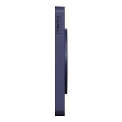 Plaque de finition Odace Touch S550806 Bleu cobalt 3 postes