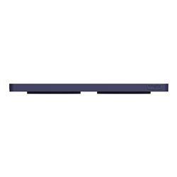 Plaque de finition Odace Touch S550804KY Kvadrat en tissus Ocre et liseré bleu cobalt 2 postes