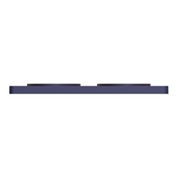 Plaque de finition Odace Touch S550804KY Kvadrat en tissus Ocre et liseré bleu cobalt 2 postes