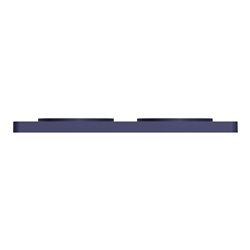 Plaque de finition Odace Touch S550804KC Kvadrat en tissus Roi et liseré bleu cobalt 2 postes