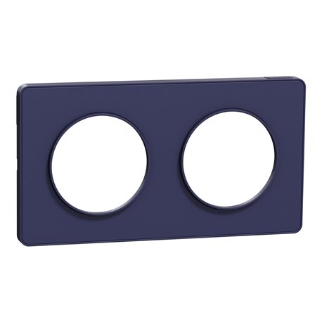 Plaque de finition Odace Touch S550804 Bleu cobalt 2 postes Plaque de finition Odace Touch S550804 Bleu cobalt 2 postes