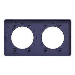 Plaque de finition Odace Touch S550804 Bleu cobalt 2 postes