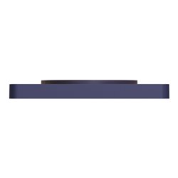 Plaque de finition Odace Touch S550802KY Kvadrat en tissus Ocre et liseré bleu cobalt 1 poste