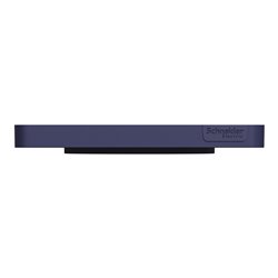 Plaque de finition Odace Touch S550802KY Kvadrat en tissus Ocre et liseré bleu cobalt 1 poste