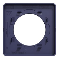Plaque de finition Odace Touch S550802KC Kvadrat en tissus Roi et liseré bleu cobalt 1 poste