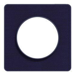 Plaque de finition Odace Touch S550802KC Kvadrat en tissus Roi et liseré bleu cobalt 1 poste