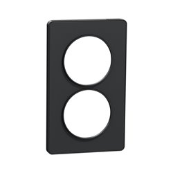 Plaque de finition Odace Touch S540814 Anthracite 2 postes verticaux