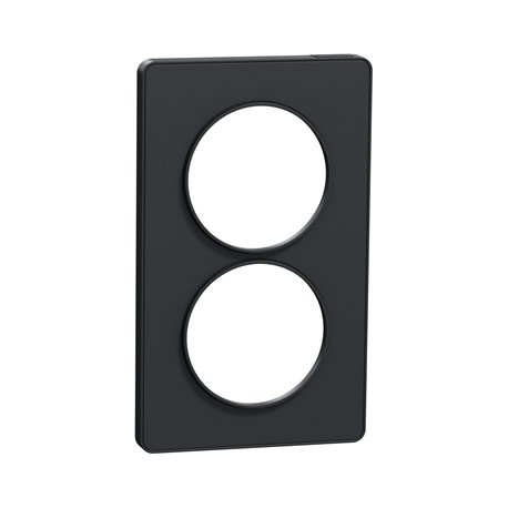 Plaque de finition Odace Touch S540814 Anthracite 2 postes verticaux Plaque de finition Odace Touch S540814 Anthracite 2 postes verticaux