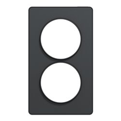 Plaque de finition Odace Touch S540814 Anthracite 2 postes verticaux