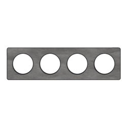 Plaque de finition Odace Touch S540808V Anthracite et ardoise 4 postes