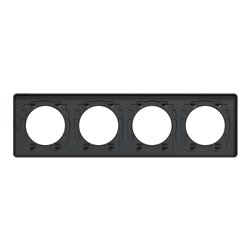 Plaque de finition Odace Touch S540808V Anthracite et ardoise 4 postes