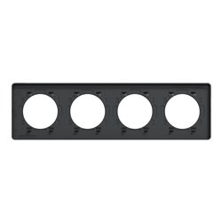 Plaque de finition Odace Touch S540808 Anthracite 4 postes