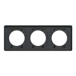 Plaque de finition Odace Touch S540806V Anthracite et ardoise 3 postes