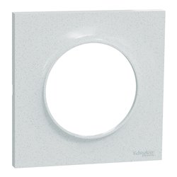 Plaque de finition Odace Styl S510702 Blanc recyclé 1 poste