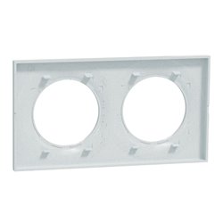 Plaque de finition Odace Styl S510704 Blanc recyclé 2 postes