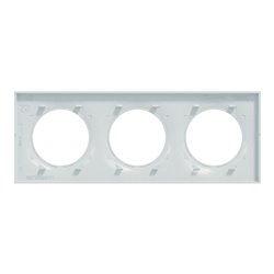 Plaque de finition Odace Styl S510706 Blanc recyclé 3 postes