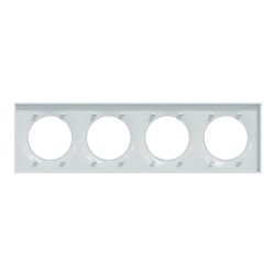 Plaque de finition Odace Styl S510708 Blanc recyclé 4 postes