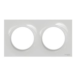 Plaque de finition Odace Styl S520704A1 Gris (Pantone 3C) 2 postes