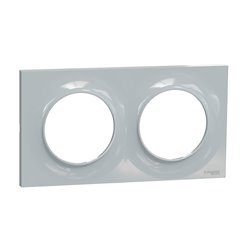 Plaque de finition Odace Styl S520704B1 Pierre (Pantone 429C) 2 postes