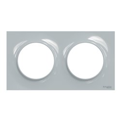 Plaque de finition Odace Styl S520704B1 Pierre (Pantone 429C) 2 postes