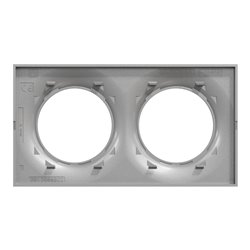 Plaque de finition Odace Styl S520704E Aluminium 2 postes