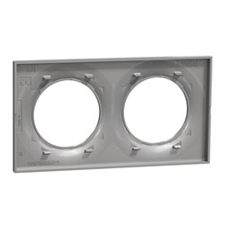 Plaque de finition Odace Styl S520704E Aluminium 2 postes