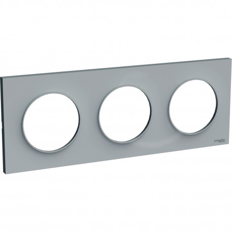 Plaque de finition Odace Styl S520706A1 Gris (Pantone 3C) 3 postes Plaque de finition Odace Styl S520706A1 Gris (Pantone 3C) 3 postes
