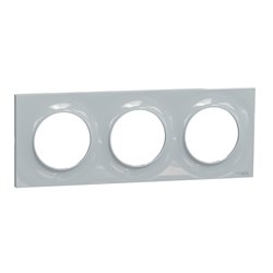 Plaque de finition Odace Styl S520706B1 Pierre (Pantone 429C) 3 postes