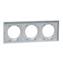 Plaque de finition Odace Styl S520706B1 Pierre (Pantone 429C) 3 postes