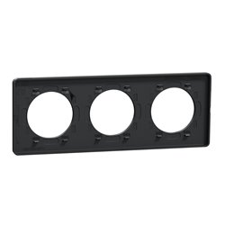 Plaque de finition Odace Touch S540806L Bronze brossé et anthracite 3 postes