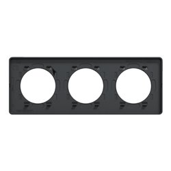 Plaque de finition Odace Touch S540806L Bronze brossé et anthracite 3 postes