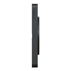 Plaque de finition Odace Touch S540806KY Kvadrat en tissus Ocre et liseré anthracite 3 postes