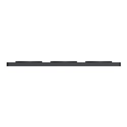 Plaque de finition Odace Touch S540806KG Kvadrat en tissus Perle et liseré anthracite 3 postes