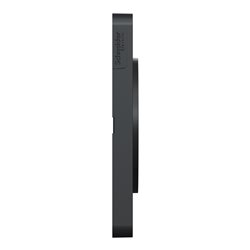 Plaque de finition Odace Touch S540806KG Kvadrat en tissus Perle et liseré anthracite 3 postes