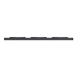 Plaque de finition Odace Touch S540806J Anthracite et aluminium brossé 3 postes